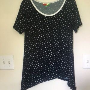 NWOT ModCloth fervor polka dot knit top